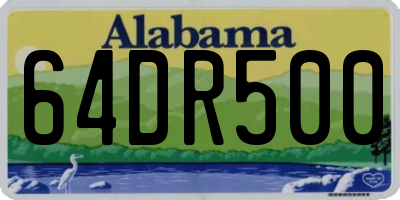 AL license plate 64DR500