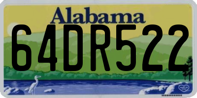 AL license plate 64DR522