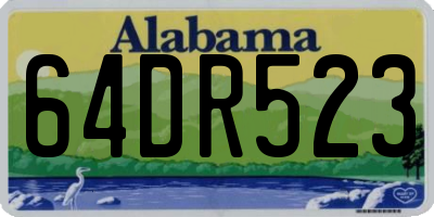 AL license plate 64DR523