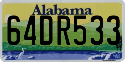 AL license plate 64DR533
