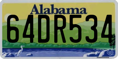 AL license plate 64DR534