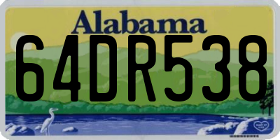 AL license plate 64DR538