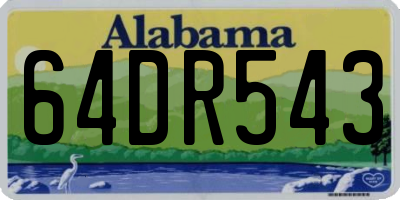 AL license plate 64DR543