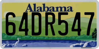 AL license plate 64DR547