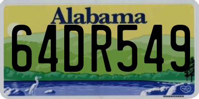 AL license plate 64DR549