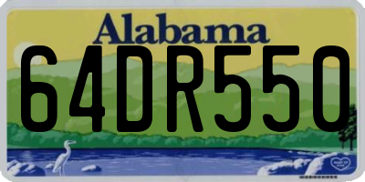 AL license plate 64DR550