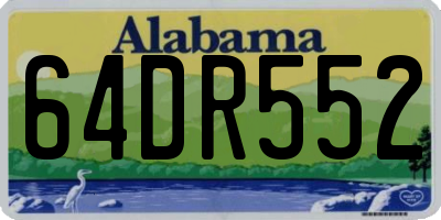 AL license plate 64DR552
