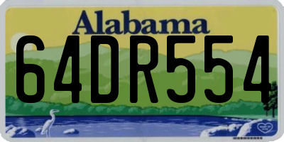 AL license plate 64DR554