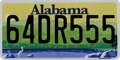 AL license plate 64DR555