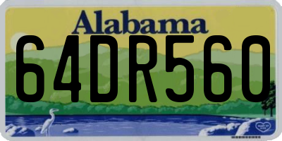 AL license plate 64DR560