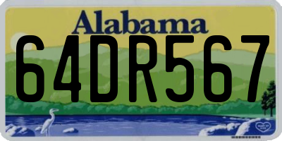 AL license plate 64DR567