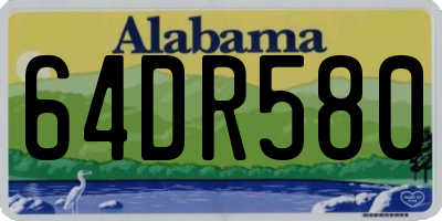 AL license plate 64DR580