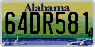 AL license plate 64DR581