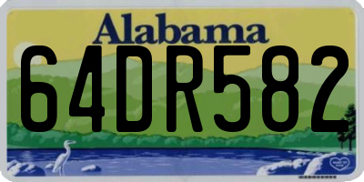 AL license plate 64DR582
