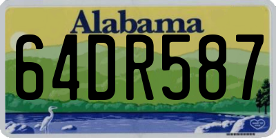 AL license plate 64DR587