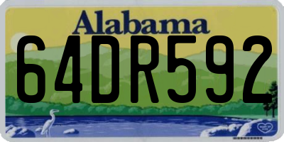 AL license plate 64DR592