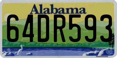 AL license plate 64DR593