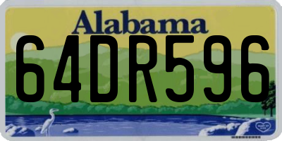 AL license plate 64DR596