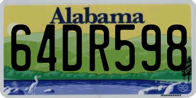 AL license plate 64DR598