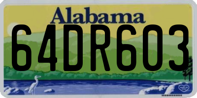AL license plate 64DR603