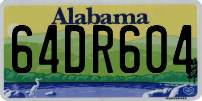 AL license plate 64DR604