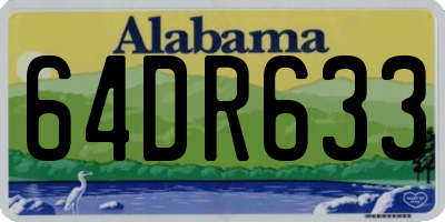 AL license plate 64DR633