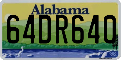 AL license plate 64DR640