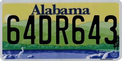 AL license plate 64DR643