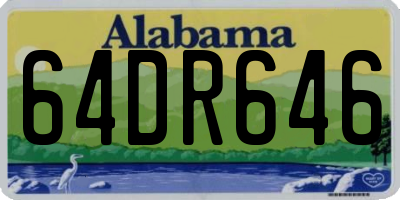AL license plate 64DR646