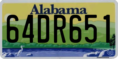 AL license plate 64DR651