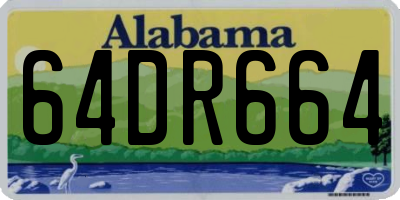 AL license plate 64DR664