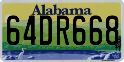 AL license plate 64DR668
