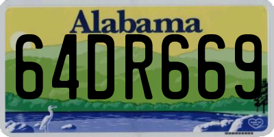 AL license plate 64DR669