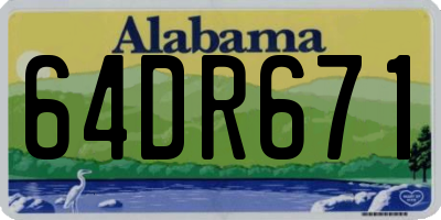 AL license plate 64DR671