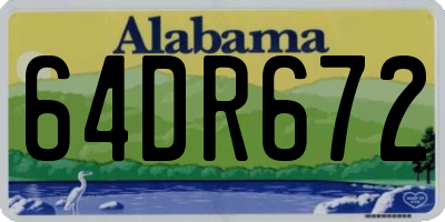AL license plate 64DR672