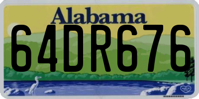 AL license plate 64DR676