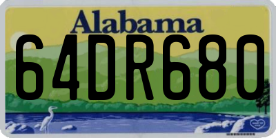 AL license plate 64DR680