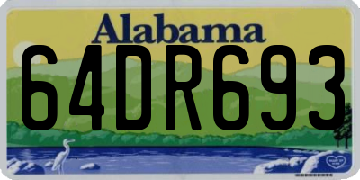 AL license plate 64DR693