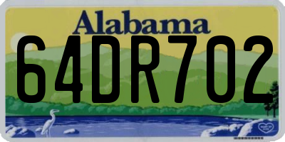 AL license plate 64DR702