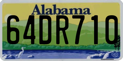 AL license plate 64DR710