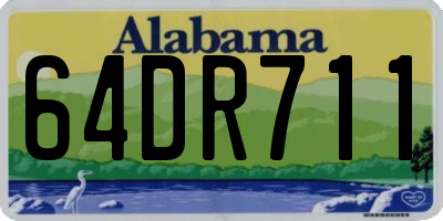 AL license plate 64DR711