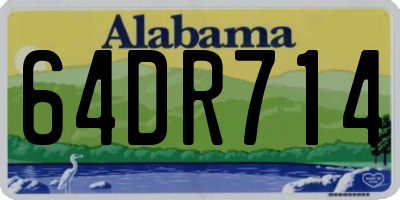 AL license plate 64DR714