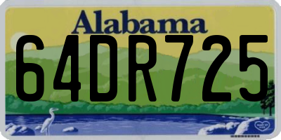 AL license plate 64DR725