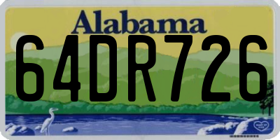 AL license plate 64DR726