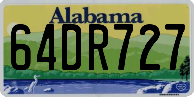 AL license plate 64DR727