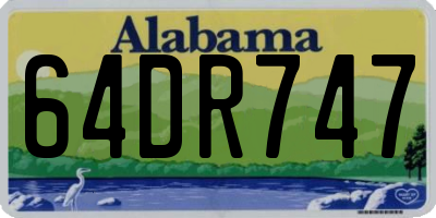 AL license plate 64DR747