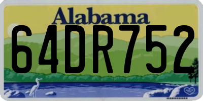 AL license plate 64DR752