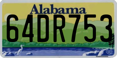 AL license plate 64DR753