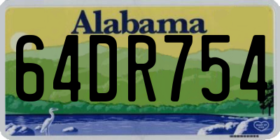 AL license plate 64DR754