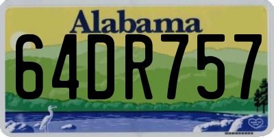 AL license plate 64DR757